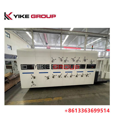 เครื่องพิมพ์ความเร็วสูง Flexo Slotter เครื่องตัด Die สําหรับกล่องพิซซ่า 50 มม