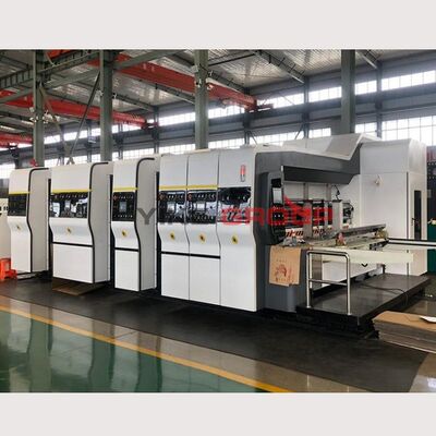 300 ชิ้น / นาทีเครื่องพิมพ์เฟล็กโซความละเอียดสูง Slotter Die Cutter Stacker Machine