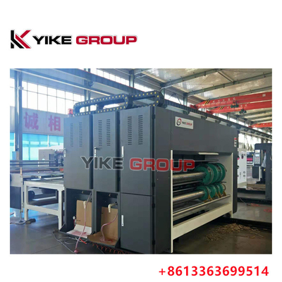 YK-1424 Chain Feeder 2 สี เครื่องพิมพ์ Flexo เครื่องทํากล่องทอ