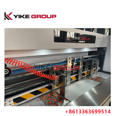 YK-1426 เครื่องพิมพ์แบบ Lead Edge Flexo Printer Slotter Die Cutter Machine สําหรับการทํากล่องกล่อง