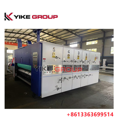 ขนาดการพิมพ์สูงสุด 1450X2500 อัตโนมัติ Lead Edge Flexo 3 สี Slotter Diecutter เครื่อง